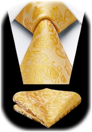 Men’s Paisley Jacquard Tie Set – Refined Formal Accessories for Weddings and Events