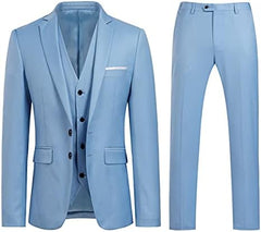 Men’s Slim Three-Piece Suit – Structured Tailoring for Weddings and Business