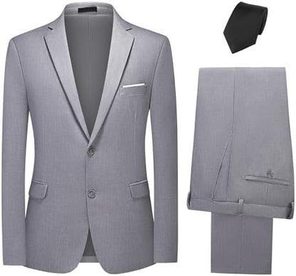 Men’s Two-Button Suit Set – Refined Two-Piece Tailoring for Formal Occasions
