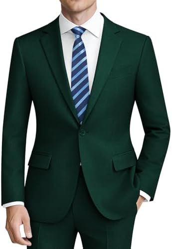 Men’s Single-Button Two-Piece Suit – Slim Formal Tailoring for Weddings and Business