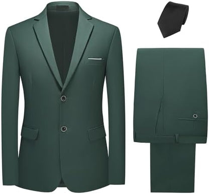 Men’s Two-Button Suit Set – Refined Two-Piece Tailoring for Formal Occasions