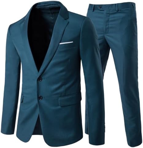 Men’s Slim-Fit Two-Piece Suit – Tailored Set for Business and Weddings