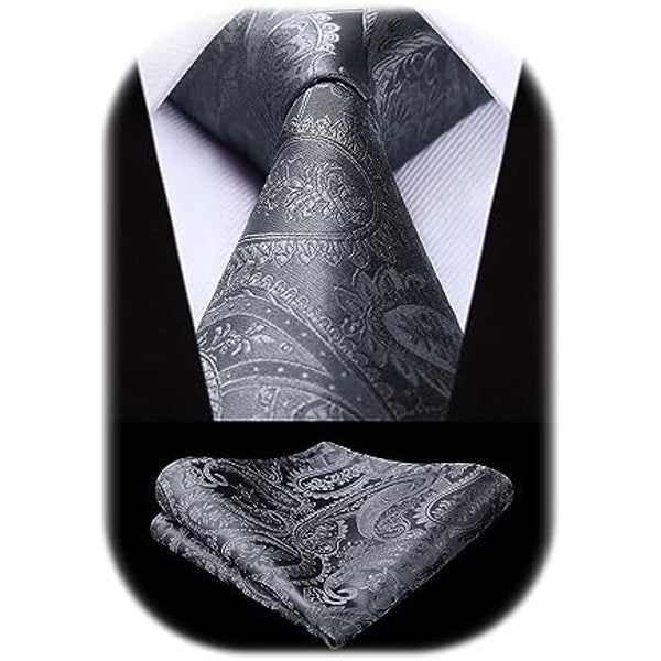 Men’s Paisley Jacquard Tie Set – Refined Formal Accessories for Weddings and Events