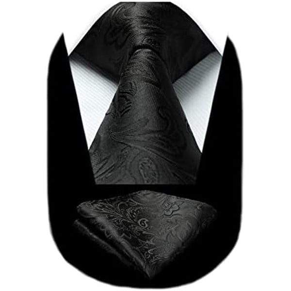 Men’s Floral Paisley Tie Set – Refined Formal Accessories for Weddings and Events