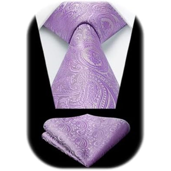 Men’s Paisley Jacquard Tie Set – Refined Formal Accessories for Weddings and Events