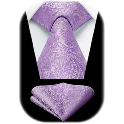 Men’s Paisley Jacquard Tie Set – Refined Formal Accessories for Weddings and Events