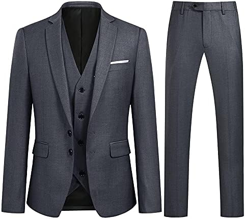 Men’s Slim Three-Piece Suit – Structured Tailoring for Weddings and Business