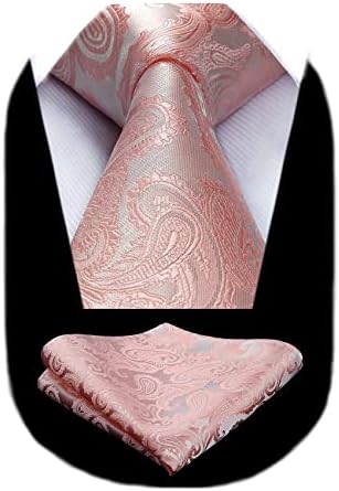Men’s Paisley Jacquard Tie Set – Refined Formal Accessories for Weddings and Events