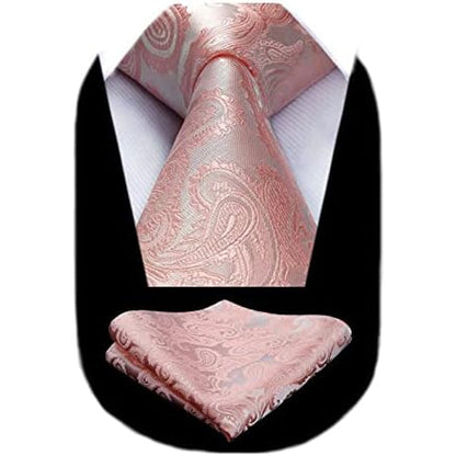 Men’s Paisley Jacquard Tie Set – Refined Formal Accessories for Weddings and Events