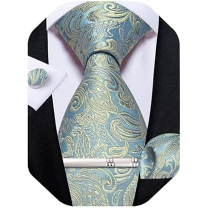 Men’s Paisley Formal Tie Set – Refined Accessories for Weddings and Special Events