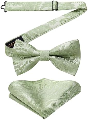 Men’s Paisley Bow Tie Set – Refined Formal Accessories for Weddings and Events