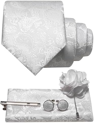 Men’s Paisley Tie Accessory Set – Coordinated Formal Essentials for Weddings and Events