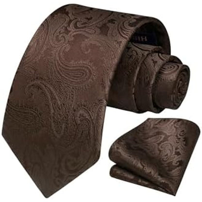 Men’s Floral Paisley Tie Set – Refined Formal Accessories for Weddings and Events