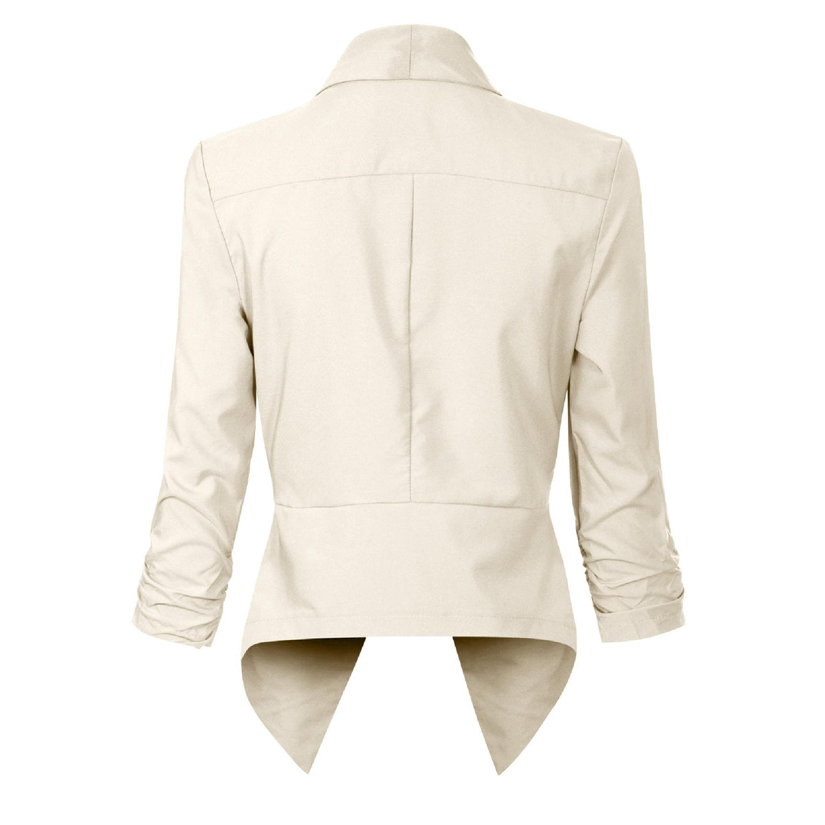 Women’s Open-Front Blazer – Ruched-Sleeve Smart Layer for Office and Occasion Wear