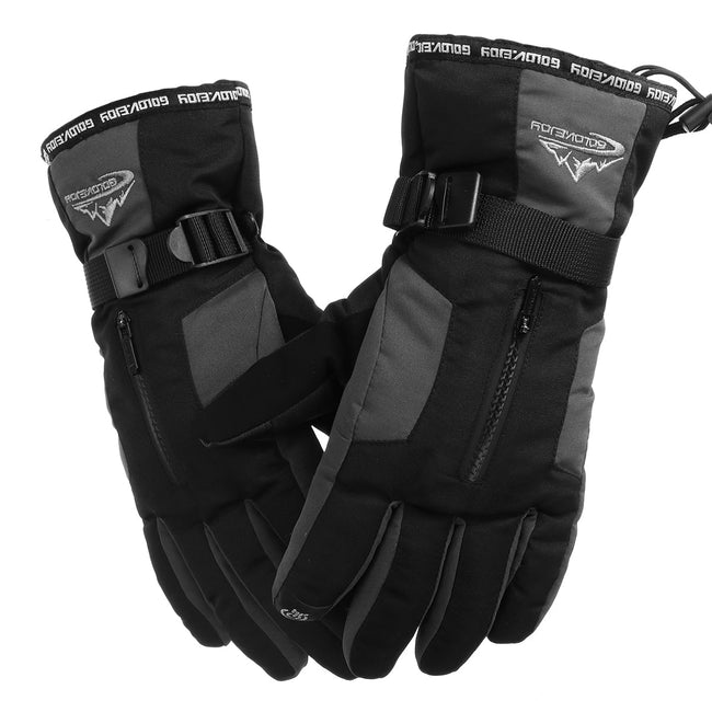 Men’s Waterproof Touchscreen Winter Gloves – Thermal Windproof Cycling Snowboard Gloves with Anti-Slip Grip