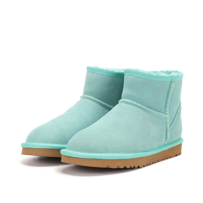 Women's Suede-Look Snow Boots - Chocolate