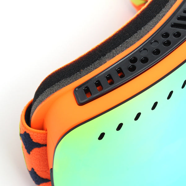 Men’s Mirrored Ski Goggles – Anti-Fog Dual-Lens Snowboard and Motocross Eyewear with UV Protection