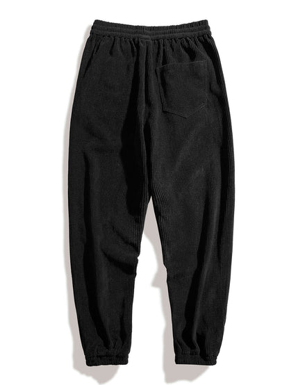Men’s Corduroy Co-Ord with Overshirt and Joggers – Relaxed Printed Casual Set