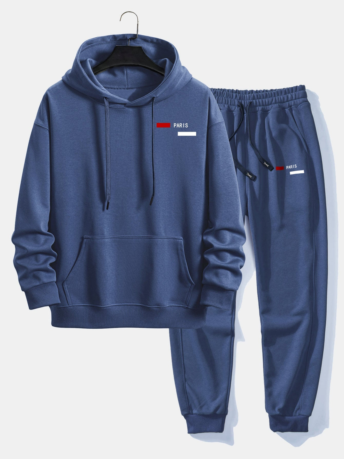 Men’s Relaxed Fit Tracksuit – Cotton Blend Hoodie and Joggers for Casual Streetwear
