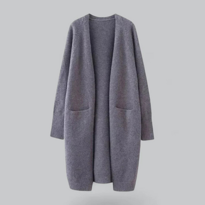 Women’s Open-Front Knit Cardigan – Warm Longline Layer for Autumn and Winter Everyday Wear
