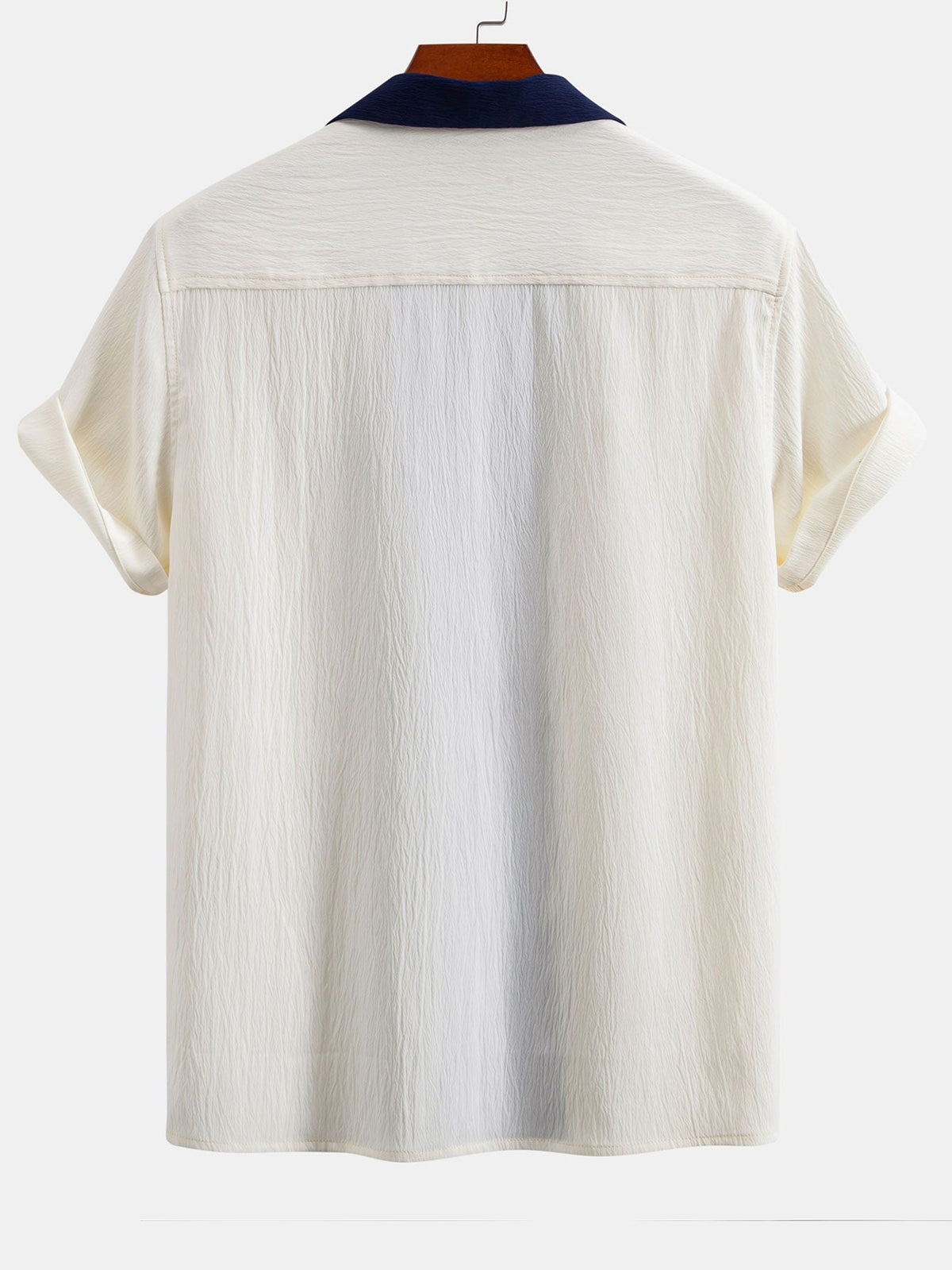 Men’s Crinkle Cuban Collar Co-Ord – Lightweight Shirt and Drawstring Shorts