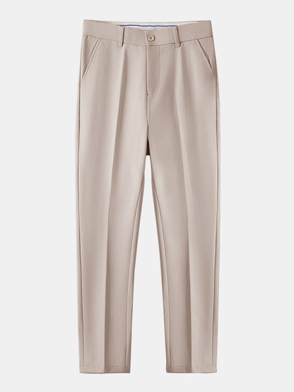 Men’s Viscose Textured Knit Shirt and Stretch Tapered Trousers – Smart Casual Summer Set