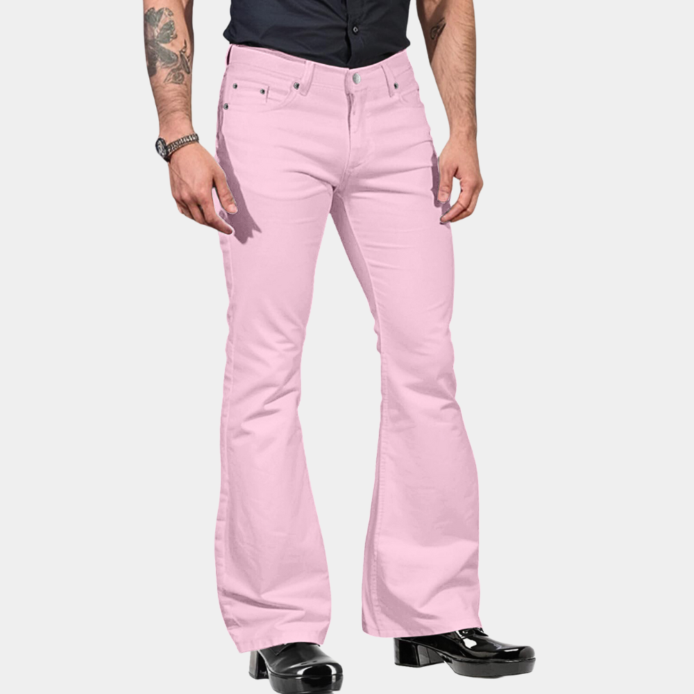 Men’s Flared Trousers – Slim-Fit Bell-Bottom Pants for Retro Casual Styling