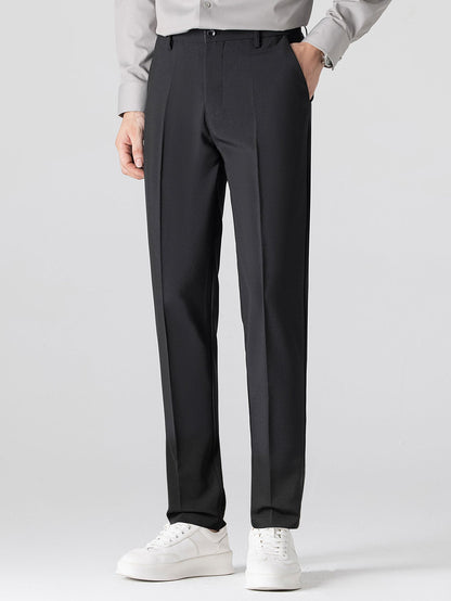 Men’s Viscose Knit Shirt and Tapered Trousers Set – Smart Casual Summer Outfit