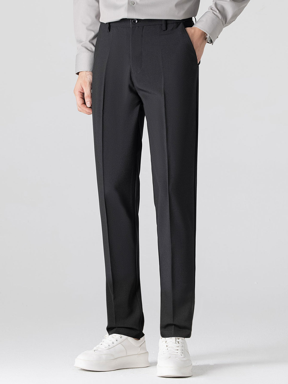 Men’s Viscose Textured Knit Shirt and Stretch Tapered Trousers – Smart Casual Summer Set