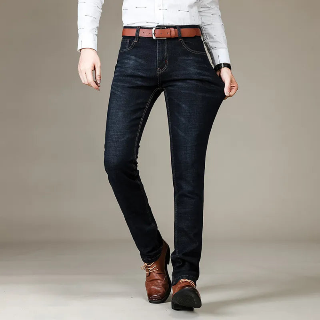 Men’s Slim-Fit Stretch Jeans – Dark-Wash Denim Trousers with Flexible Fit for Everyday Wear