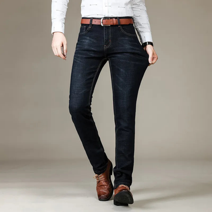 Men’s Slim-Fit Stretch Jeans – Dark-Wash Denim Trousers with Flexible Fit for Everyday Wear