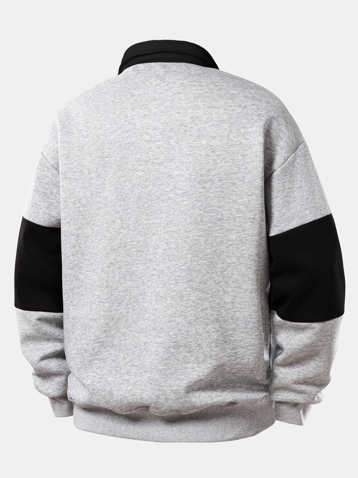 Men’s Cotton-Blend Polo Sweatshirt – Structured Long-Sleeve Casual Layer
