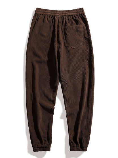 Men’s Corduroy Co-Ord with Overshirt and Joggers – Relaxed Printed Casual Set