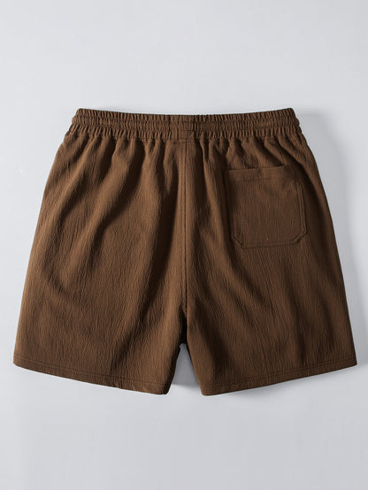 Men’s Statement Summer Co-Ord – Button Shirt with Crinkle Drawstring Shorts