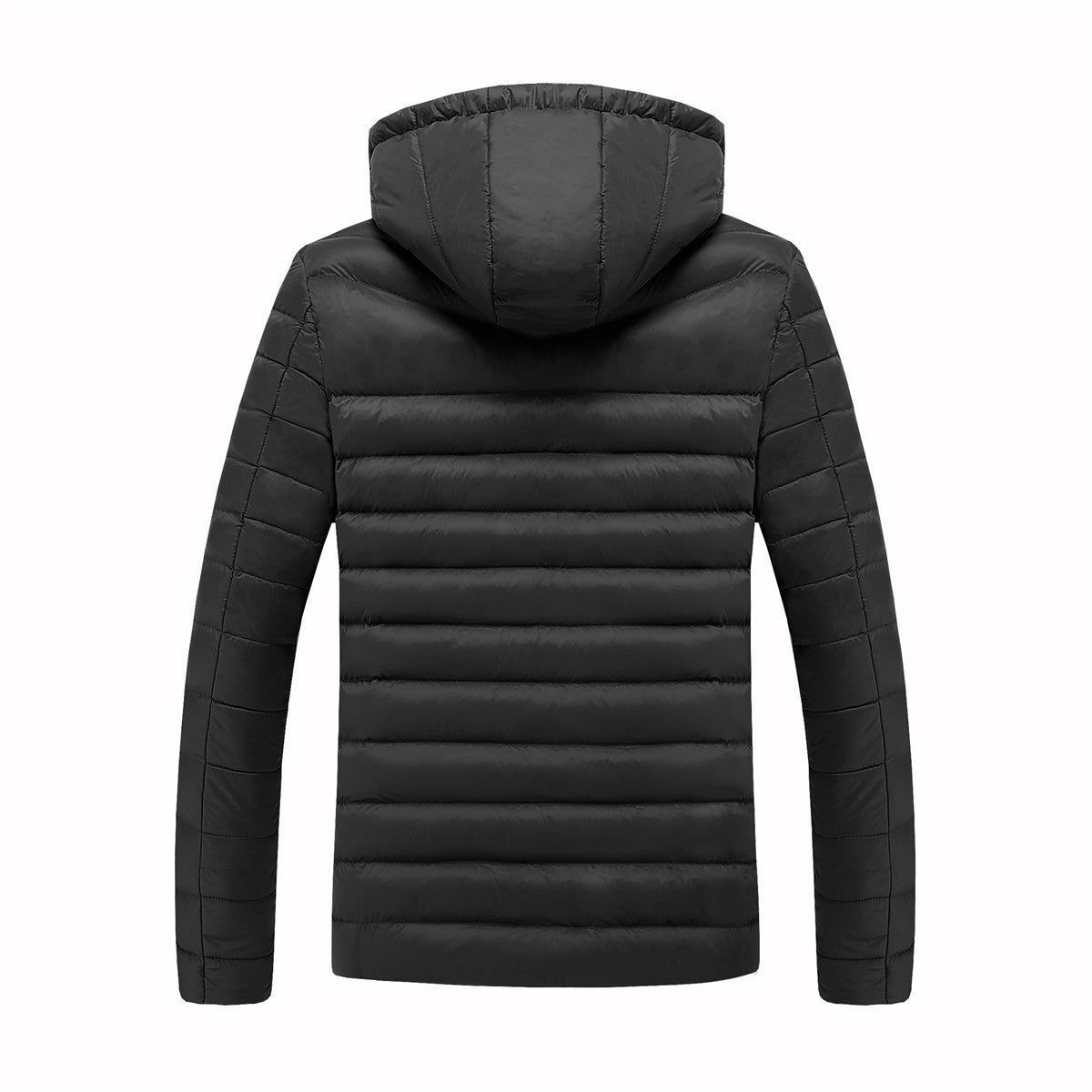 Men’s USB-Heated Hooded Puffer Jacket – Water-Resistant Insulated Winter Coat with Adjustable Heat Zones