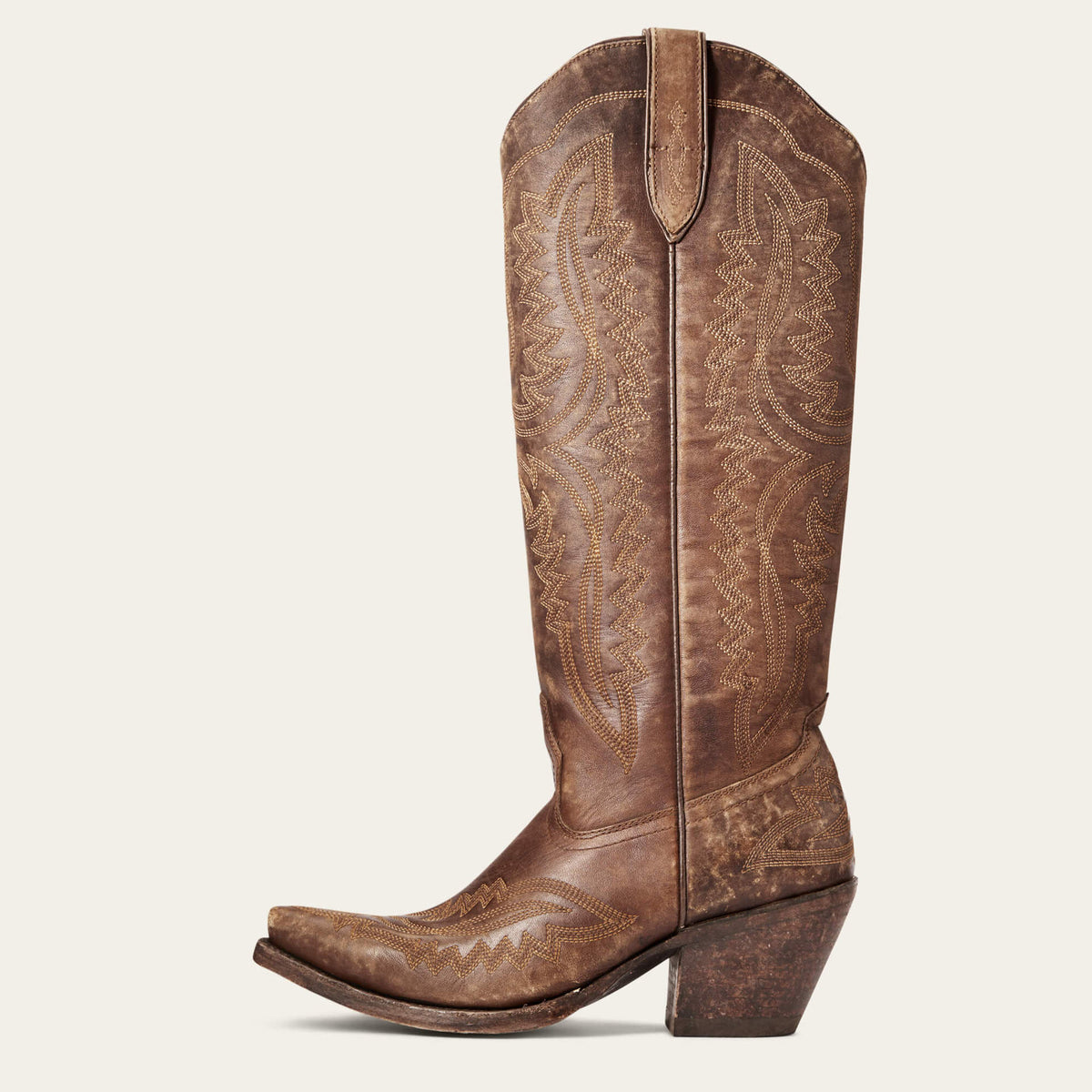 Women's Suede-Look Side Zip Pointed-Toe Chunky Chelsea Boots