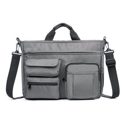 Men’s Multi-Pocket Nylon Laptop Messenger Bag – Spacious Crossbody Work Bag with Organised Compartments