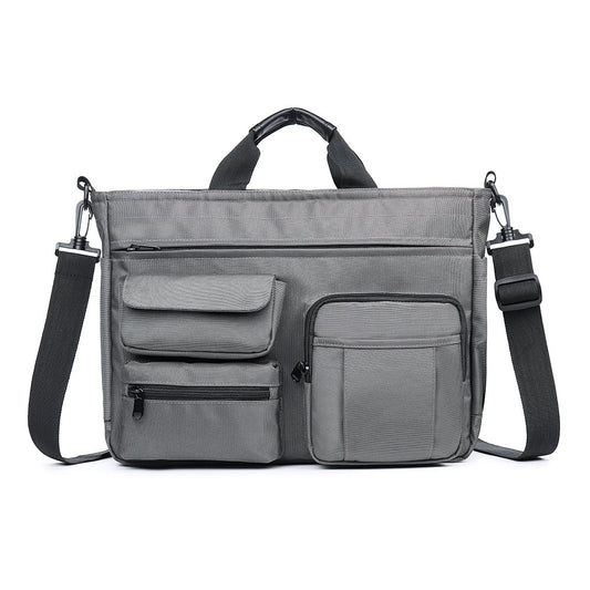 Men’s Multi-Pocket Nylon Laptop Messenger Bag – Spacious Crossbody Work Bag with Organised Compartments