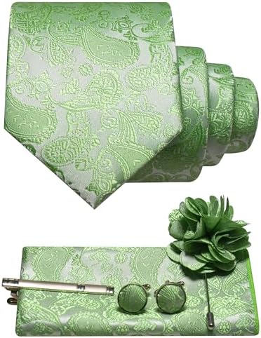 Men’s Paisley Tie Accessory Set – Coordinated Formal Essentials for Weddings and Events