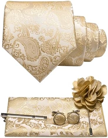 Men’s Paisley Tie Accessory Set – Coordinated Formal Essentials for Weddings and Events