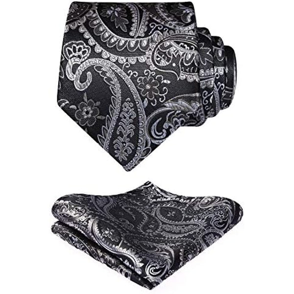 Men’s Paisley Jacquard Tie Set – Refined Formal Accessories for Weddings and Events