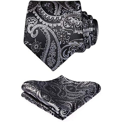 Men’s Paisley Jacquard Tie Set – Refined Formal Accessories for Weddings and Events