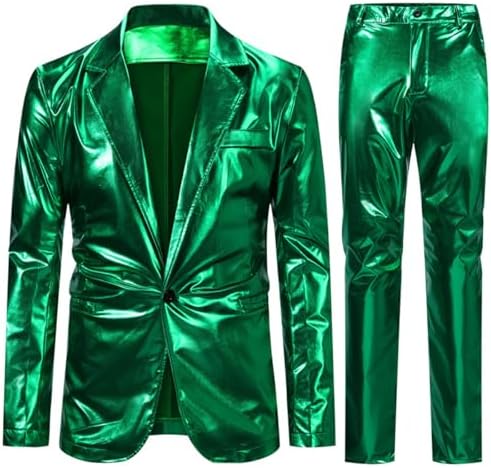 Men’s High-Shine Two-Piece Suit – Statement Tailoring for Parties and Evening Events