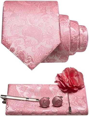 Men’s Paisley Tie Accessory Set – Coordinated Formal Essentials for Weddings and Events