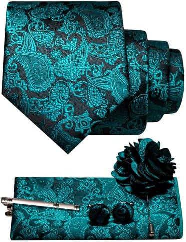 Men’s Paisley Tie Accessory Set – Coordinated Formal Essentials for Weddings and Events