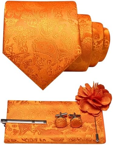 Men’s Paisley Tie Accessory Set – Coordinated Formal Essentials for Weddings and Events