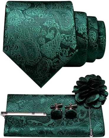 Men’s Paisley Tie Accessory Set – Coordinated Formal Essentials for Weddings and Events