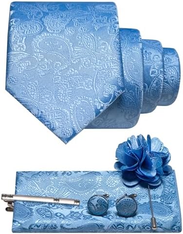Men’s Paisley Tie Accessory Set – Coordinated Formal Essentials for Weddings and Events