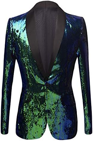 Men’s Sequin Shawl-Lapel Blazer – Statement Evening Jacket for Parties and Events