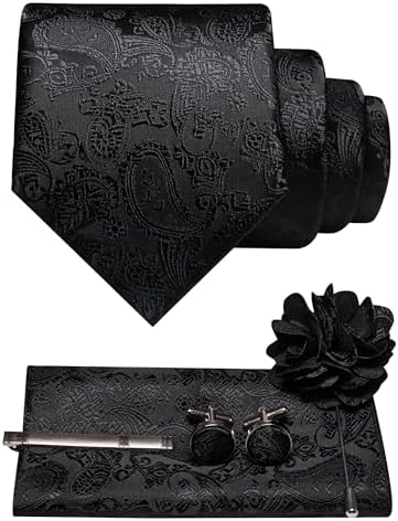 Men’s Paisley Tie Accessory Set – Coordinated Formal Essentials for Weddings and Events